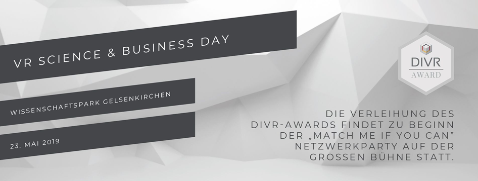 VR Science and Business Day, DIVR Award, Deutsches Institut für virtuelle Realitäten, Dive into Virtual Reality